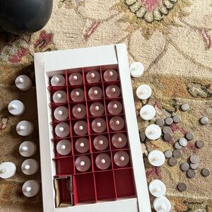 37 Flameless Elegant LED Safe Tea Lights Flickers and Glows with Batteries